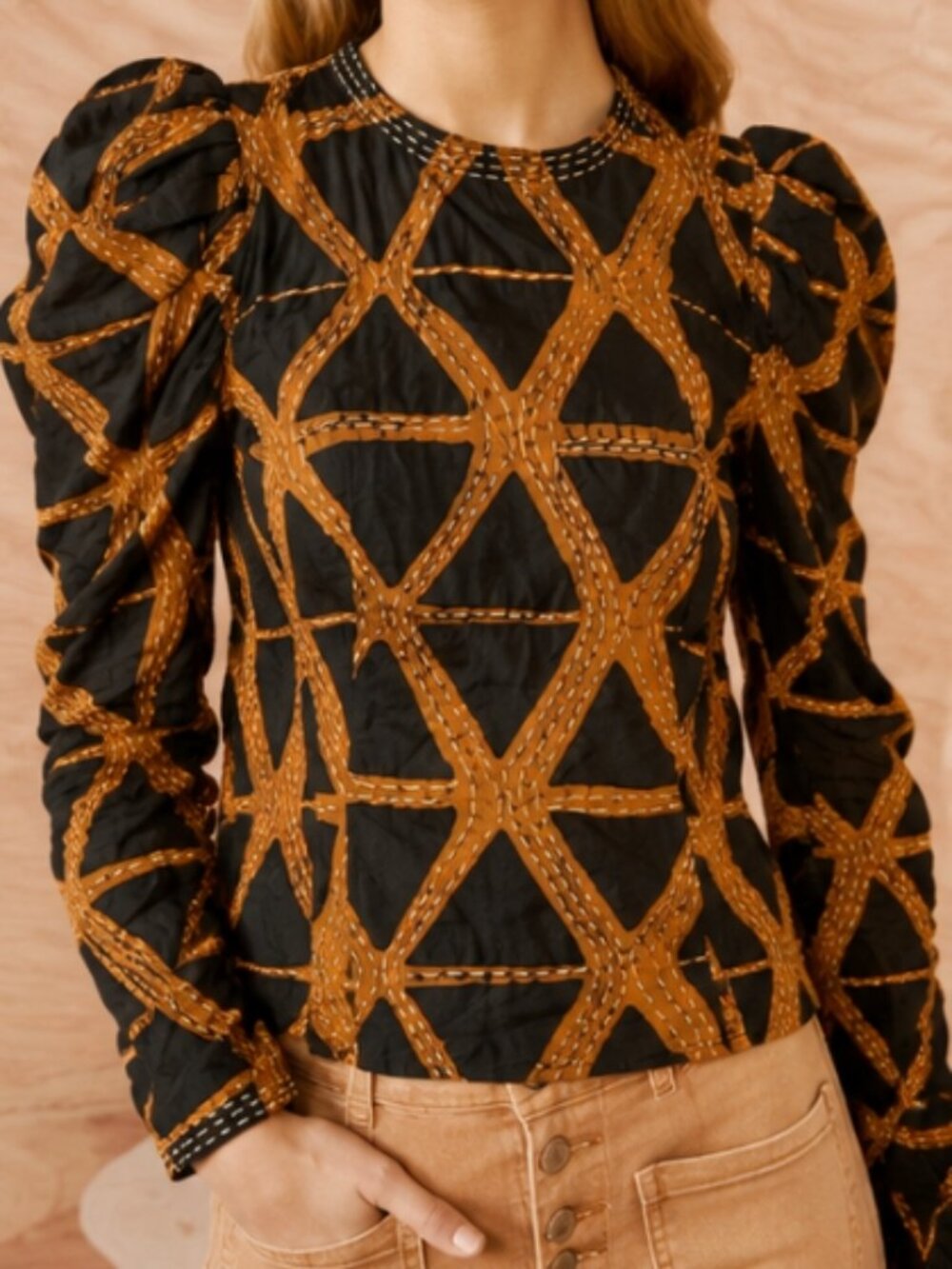 NWOT ULLA JOHNSON Leyla Blouse in Onyx M $690